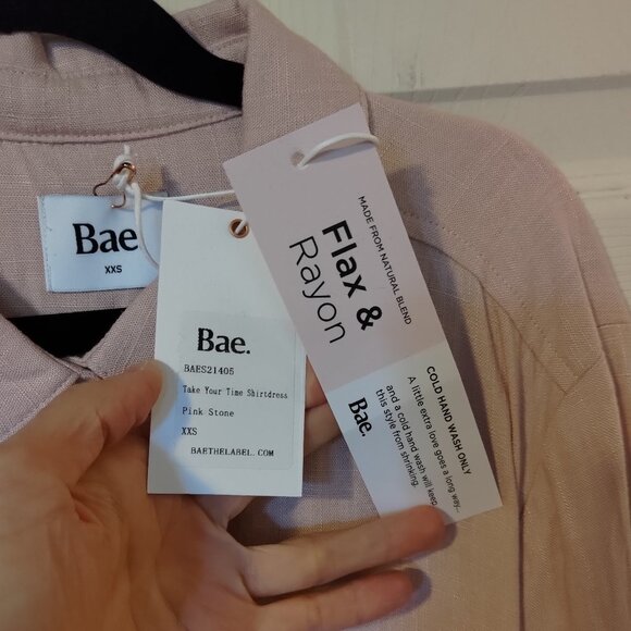 Bae the Label maternity nursing shirt dress - pink stone - Bae size xxs - Picture 3 of 9